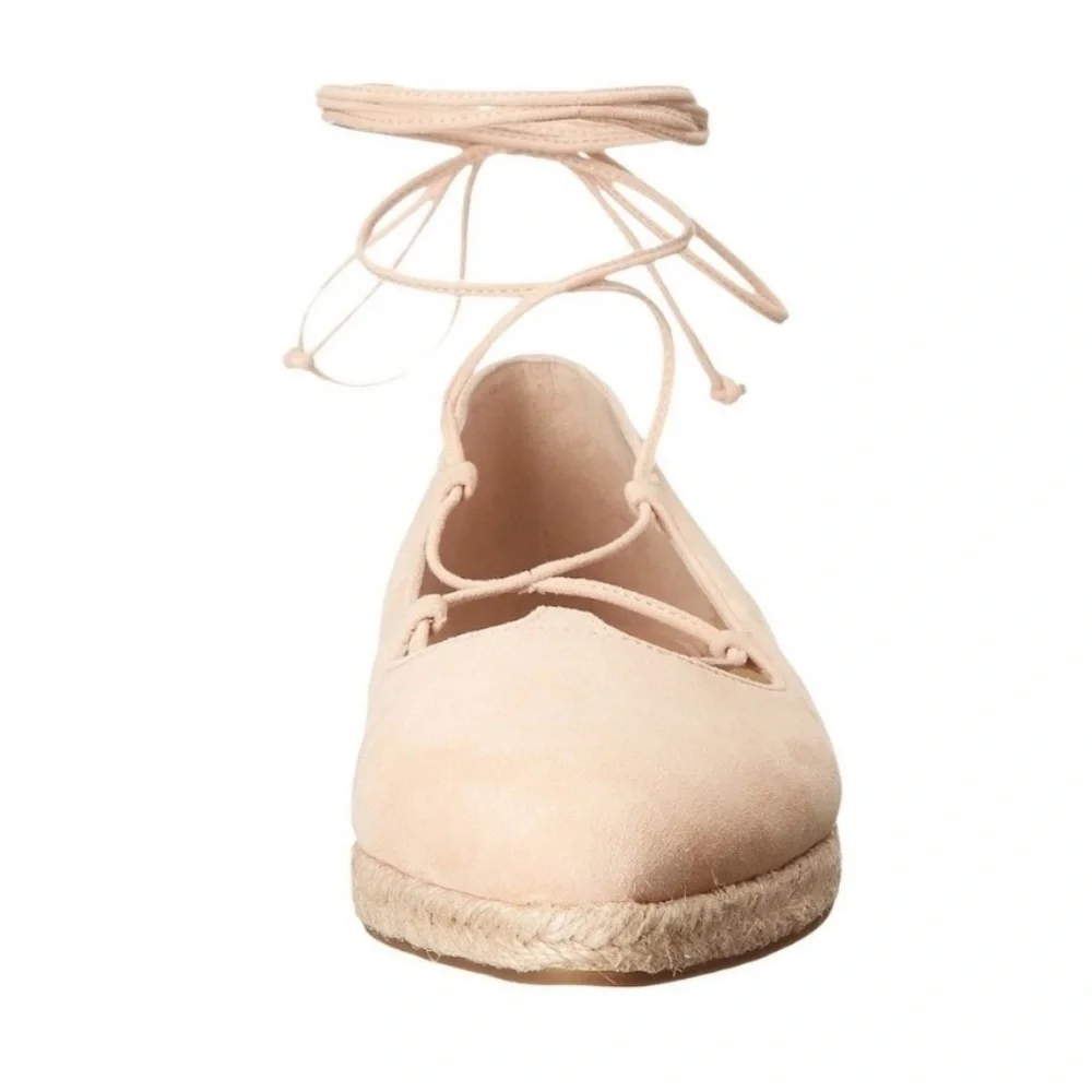 MICHAEL KORS COLLECTION CADENCE POINTED TOE LACEUP ESPADRILLE SHOES 38.5